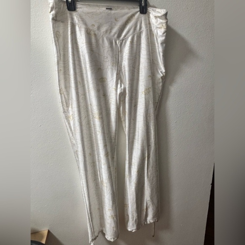 Adidas Missy Elliott Respect me line Elegant White and Gold Women's Pants L